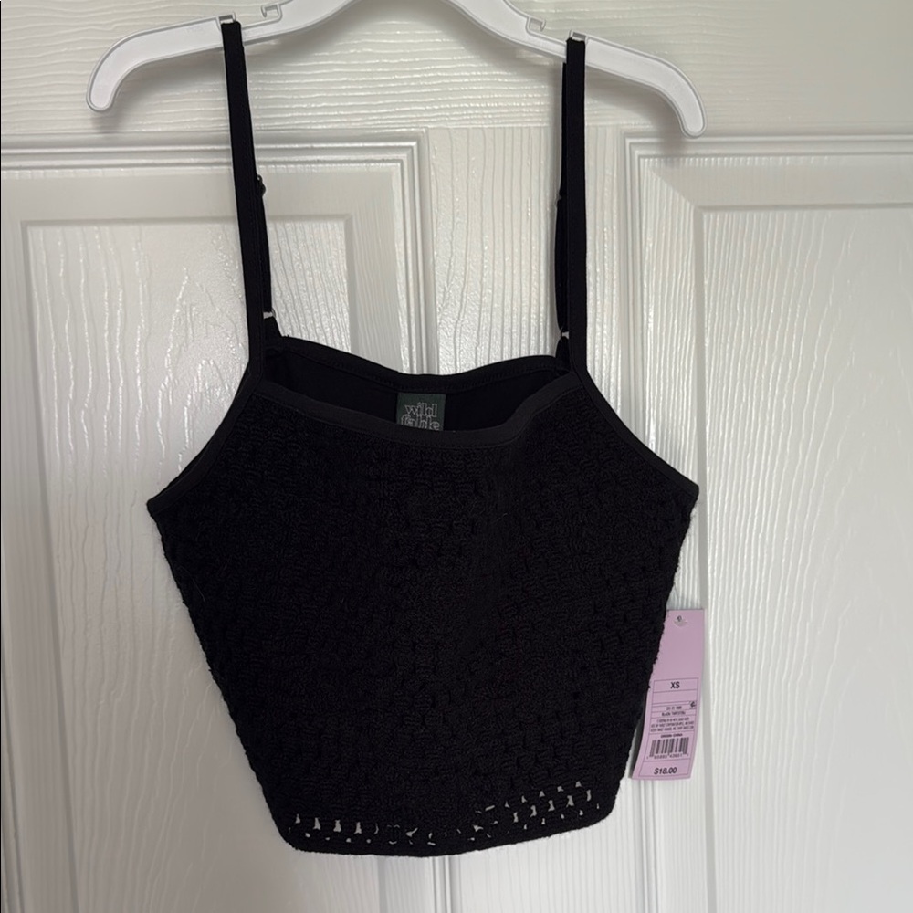 Wild Fable Black Fitted Crop Camisole